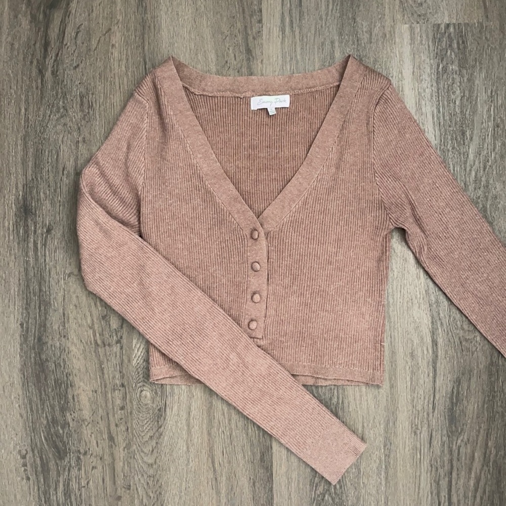 Emory Park Brown V-Neck Sweater